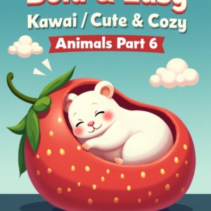 Bold & Easy Kawaii Coloring Book: Cute & Cosy Animals (Part 6)