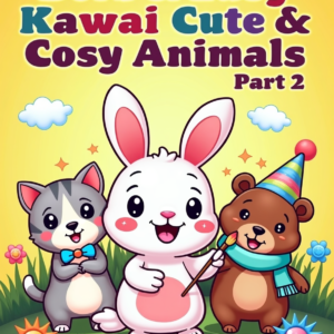 Bold & Easy Kawaii Coloring Book: Cute & Cozy Animals (Volume 2)