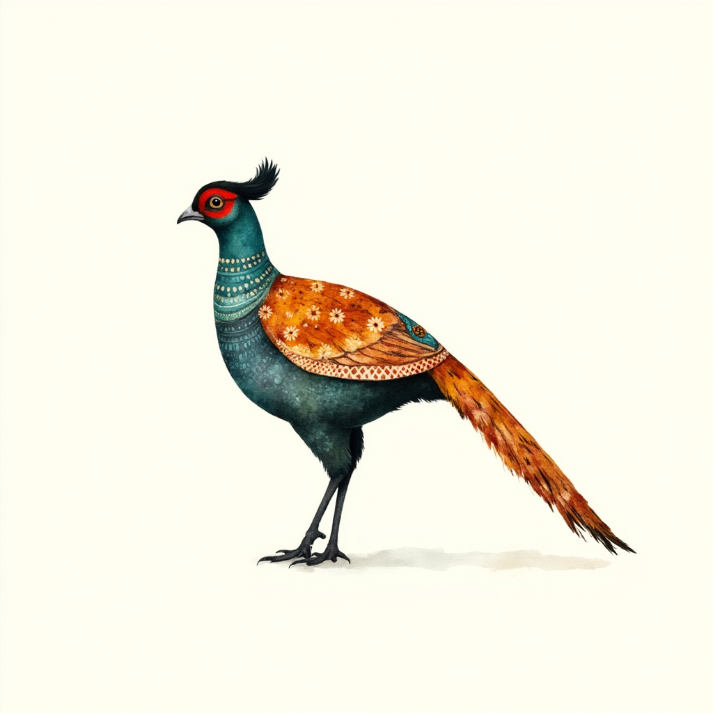 Symmetrical Folk Art Birds & Woodland Animals - 10 Clipart Packs Bundle - Image 9