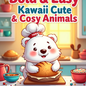 Bold & Easy Kawaii Coloring Book: Part 1 — Cute & Cozy Animals
