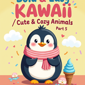 Bold & Easy Kawaii / Cute & Cosy Animals Coloring Book (Volume 5)