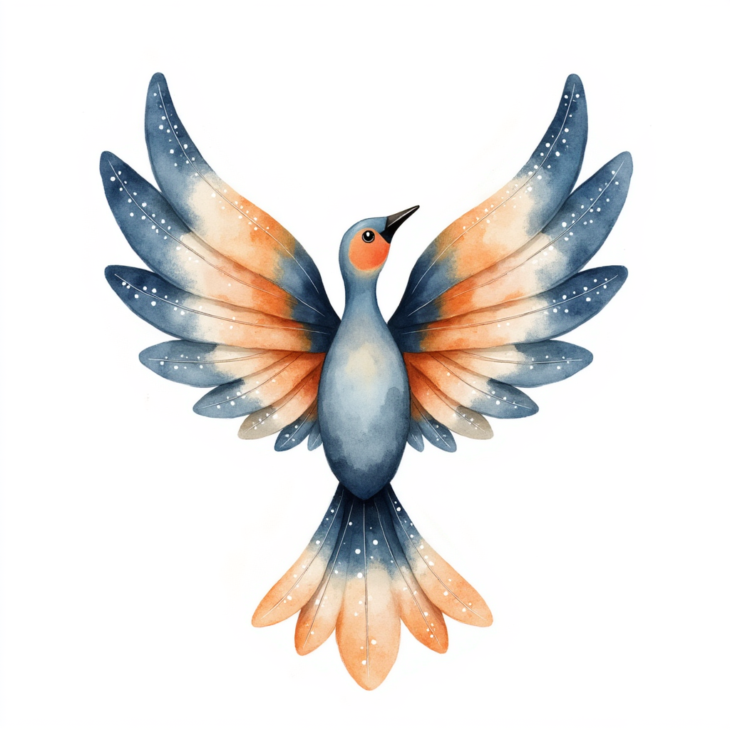 Symmetrical Folk Art Birds & Woodland Animals - 10 Clipart Packs Bundle - Image 11