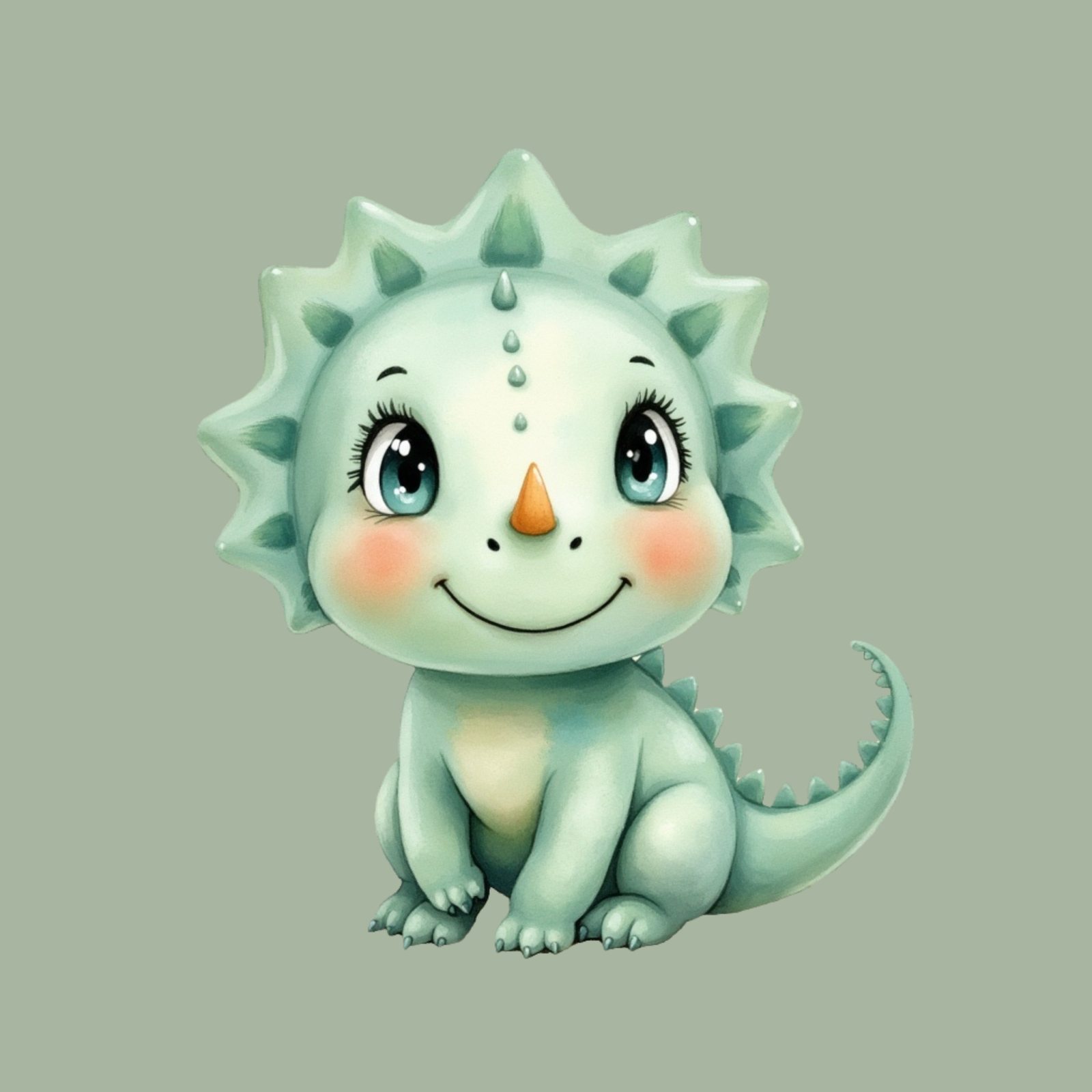 50 Watercolor Dinosaur Clipart PNG – Cute Baby Dinosaur Graphics for Nursery, Baby Shower & Birthday - Image 12